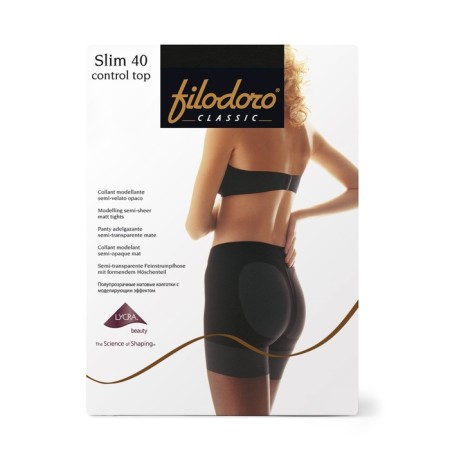 Women's tights Filodoro Slim, 40 Den, size 3, color Nero-1