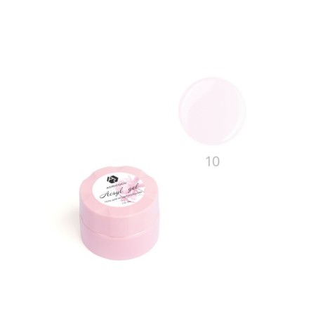 Acrigel to build nails Adricoco, No. 10 Camouflage, transparent, pink, 30 ml