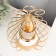 Summary metal per 1 candle "drop" gold and white 26x14.5x9 cm