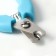Small side claws with rounded rubber handles, a hole of 8 mm, black with blue