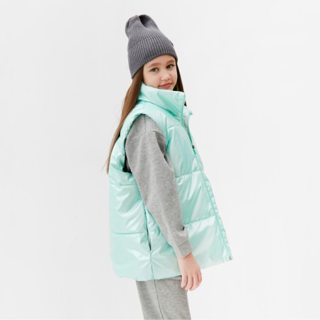 Children's ’width minku, green color, height 128 cm-3