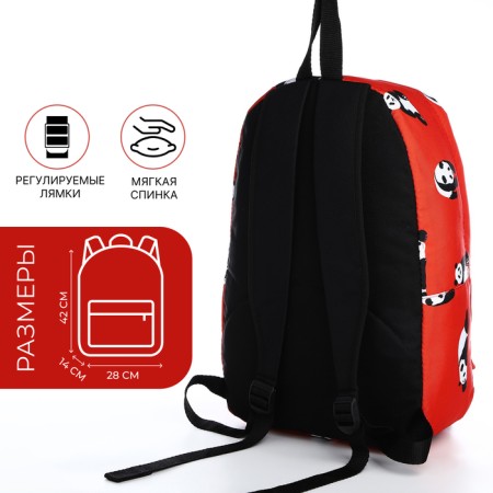 A backpack with a zipper, the color is red-5