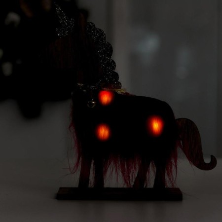 New Year's decor with the backlight "Unicorn with the bell" 21.5 × 5 × 23 cm, red-1
