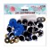 Rifle eyes with plugs, “sparkles” set 16 pcs, size 1 pc: 2.6 cm, blue color is blue
