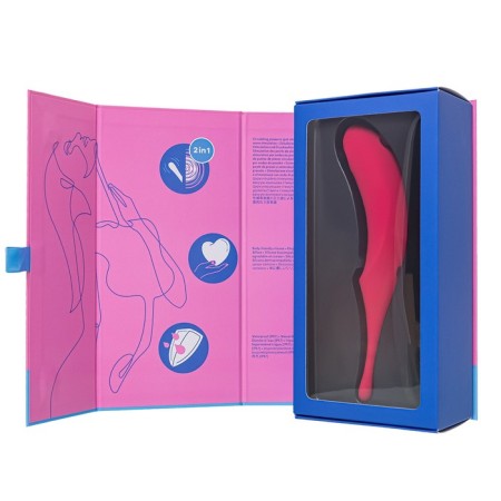 Vacuum-wave contactless stimulator of the Satiffyer Twirling Pro clitoris, silicone, red color-14