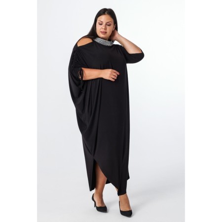 Female dress, size 54, black color-3