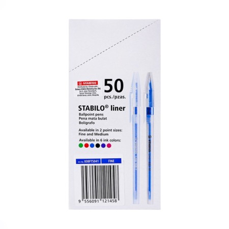 Ballic handle Stabilo Liner 808f, for writing, node 0.5 mm, blue-6
