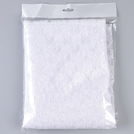 Hypure flap, medium flowers, white, 150 × 160 cm-2