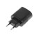 Network charger PERO TC11, USB, USB-C, 3 A, fast charging, black