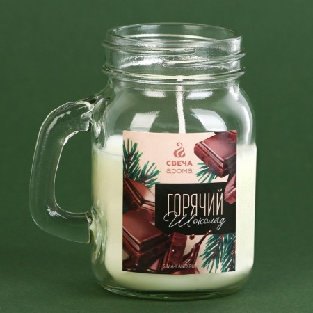 New Year's candle in a bank with a pen "Sweetness", chocolate-2