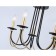 Suspended chandelier Ambrella TR9621/5 BK/CGD, E14, 5x40W D570x410 mm, black/gold