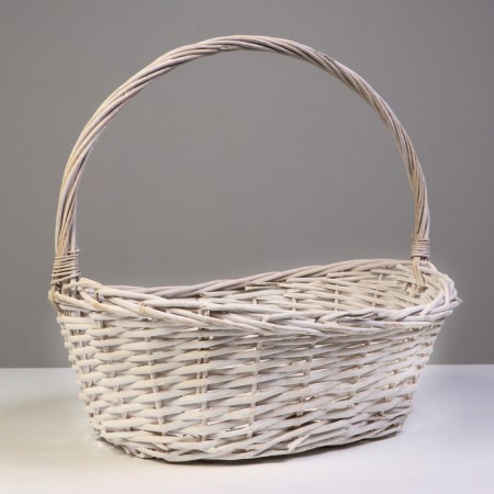 Wicker basket, 45 x 35 x 17/13/40 cm, willow