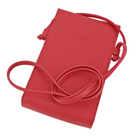 Women's bag B2812-77140, red color, genuine leather, 13x6x22 cm-2