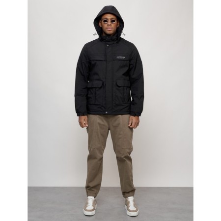 Sports male jacket, size 52, black color-4