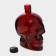 Glass bottle "Skull", 0.77 l, red color