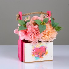Kashpo wooden, 15 × 12 × 8.5 (25) cm 