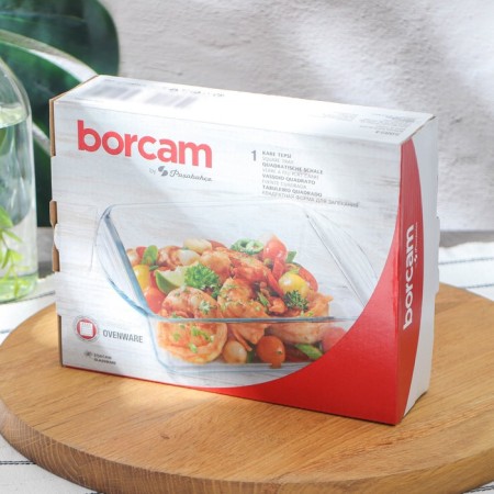 Borcam heat -resistant baking dish and baking, 1.04 l, 21 × 16.5 cm, without a lid-4