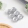 Candle in the Gilsa "Puck", silver, 6 pcs