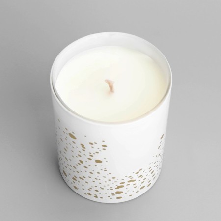 Aromatic candle "Golden Spot", an elderberry and grapefruit, a white glass-5