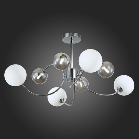 Ceiling EVOLUCE lamp. Sle220912-08. FORMAE. 8x5 watts, G9, 4000k, 79x79x38 cm, chromium color-2