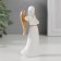 Souvenir Polystone "Angel-Hood in prayer" White with gold 8.5x4.2x2.5 cm