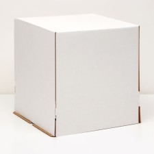 Box for cake, white, 26.5 x 26.5 x 29 cm