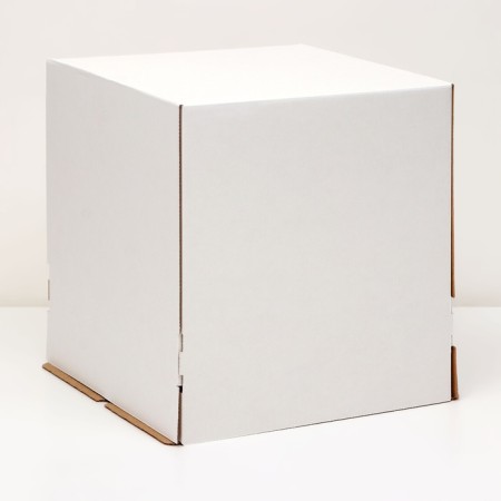 Box for cake, white, 26.5 x 26.5 x 29 cm