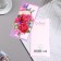 Money envelope "Happy Anniversary!" roses, lilac