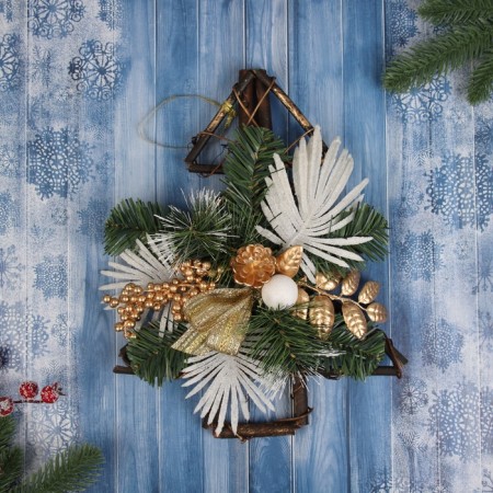 Christmas tree decoration "Openwork branch on the Christmas tree" 31x24 cm