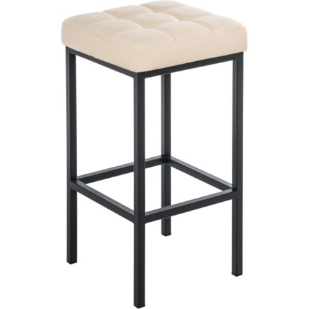 Haric loft Metal/eco -leaf stool, black/beige 35x35x65 cm-5
