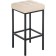 Haric loft Metal/eco -leaf stool, black/beige 35x35x65 cm