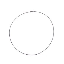The base for a necklace (chocker) with a lock, 1 mm, set 5 pcs., Black color, 45 cm
