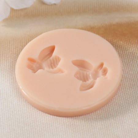 Mold Silicon "Two Wasps" 2x2.2x0.4 2x2.2x0.4 cm-2