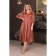 Female dress, size 42, terracotta color