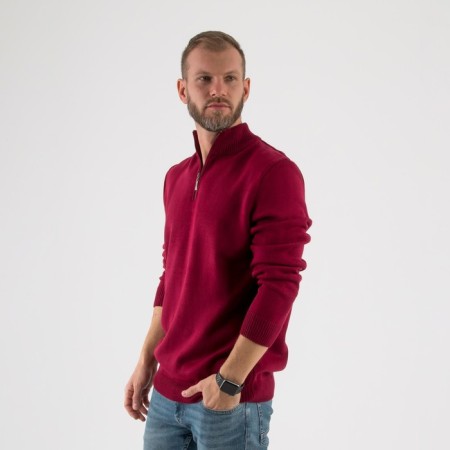 Cardigan male SL, 50, burgundy