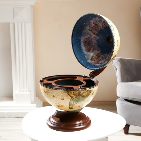 Globe bar decorative "Captain Map" 38x33x48 cm-5
