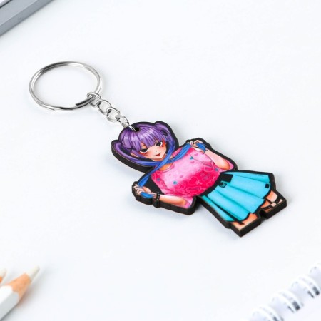 Key keychain wooden anime "skirt"-2