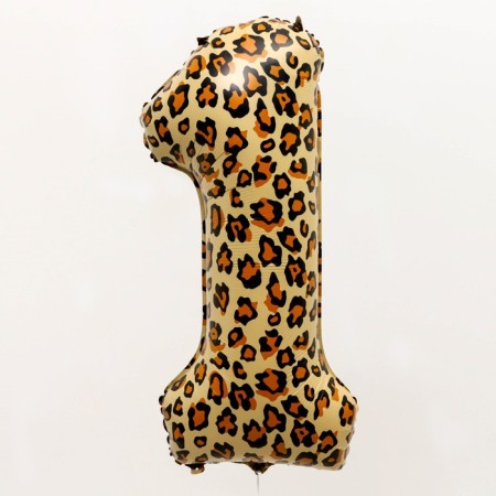 Foil ball 32 "Number 1", color leopard