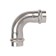 The two-frame square Rommer RSS-0003-000018, VPR-ID, D = 18 mm, 90 °, press, stainless steel. steel