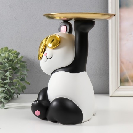 Souvenir Polstone "Panda with a gold stand" 22.5x17x25.2 cm-3