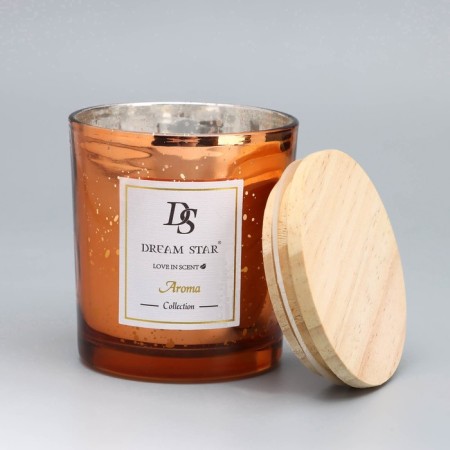 Aromatic candle in a glass "Dream Star", white tea and ginger lily, 7.5x8.5 cm-1