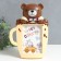 Photo frame plastic 10x15 cm "Bear in a cup" beige-brown 6x20x28 cm