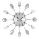 Wall clock, series: kitchen, “cutlery”, discrete move, d-31 cm, dial 13.5 cm