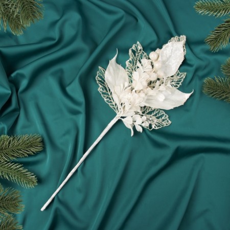 Decor "New Year's Grace" Airy branch, 34x12 cm, white-2