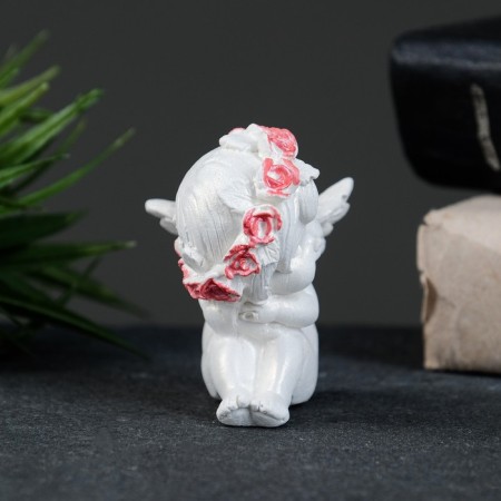 Figure "Angel in Wreath" Pearl, 7x5x5cm-1