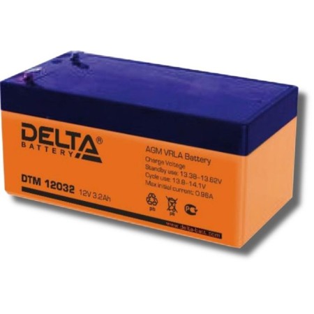 Battery Delta DTM12032, 12 V, 3.2 A/h