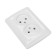 Kranz double outlet without grounding, hidden, installation, 10a, white KR-78-0217