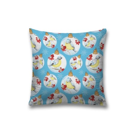 Pillowess decorative "Tits on a branch", on a zipper, size 45x45 cm