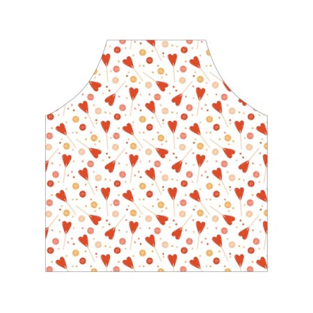 Apron kitchen with a photo print "Sweet Heart", adjustable, size OS-2