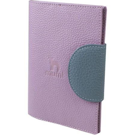 Passport cover on the button, lilac color